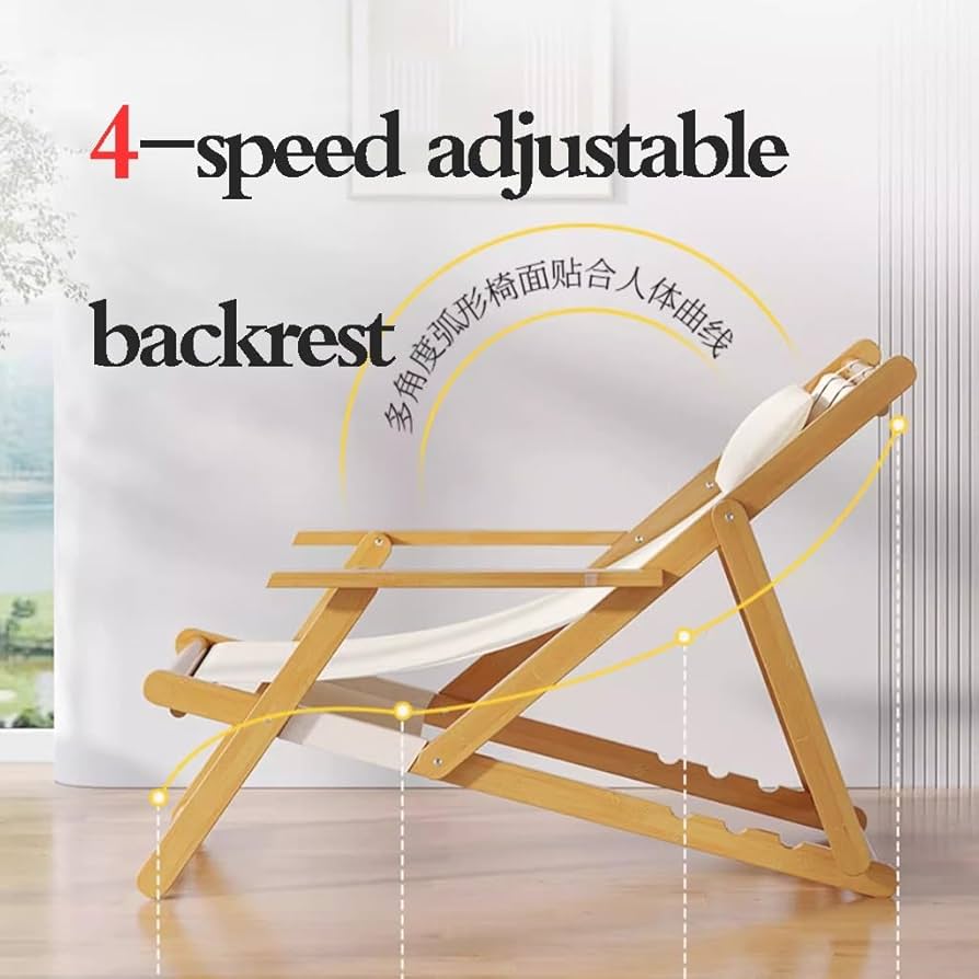 Amazon.co.jp: パティオデッキチェア、頑丈な竹製フレームと